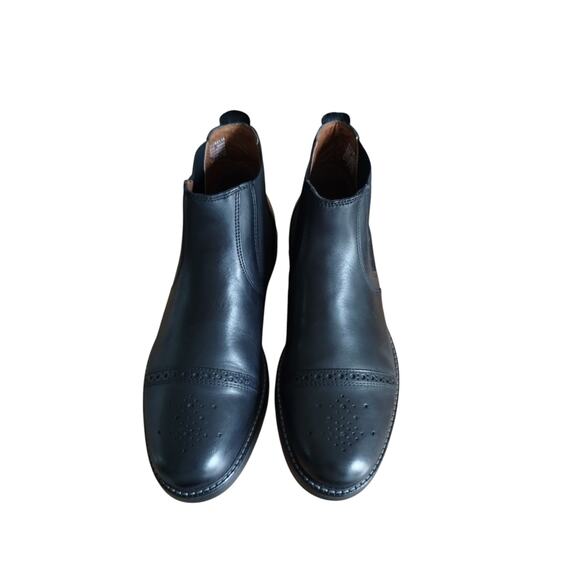NWO Quirelli Mens Black Borrego Leather Casual Office‎ Wear Booties size 8